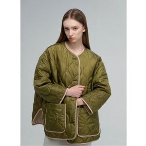 Cl:AGO - Quilting Jacket - Khaki - 21FW01 Season. NWT